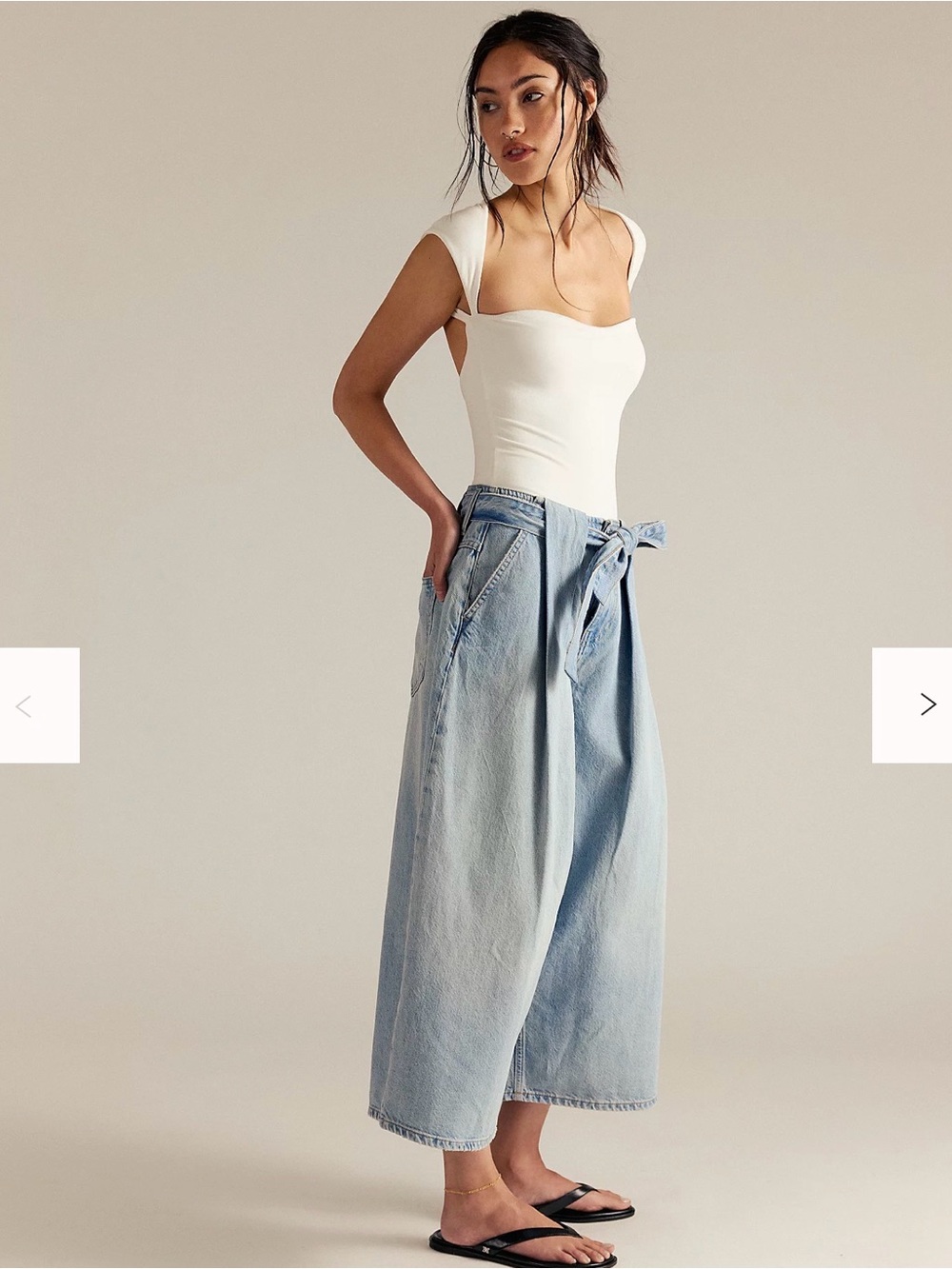 Free People We The Free “High Tide” Belted Crop Jeans - *NO BELT* - NWOT